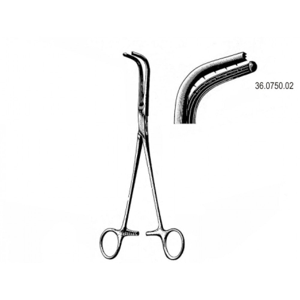 Sarot Bronchus Clamp right 23cm – Surgix Instruments Thoracic & Lung Surgery Instrument, SKU 36.0750.02
