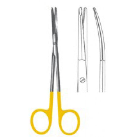Gregory Face Lift Scissors toothed 14cm Tungsten Carbide Inlays - Surgix Instruments