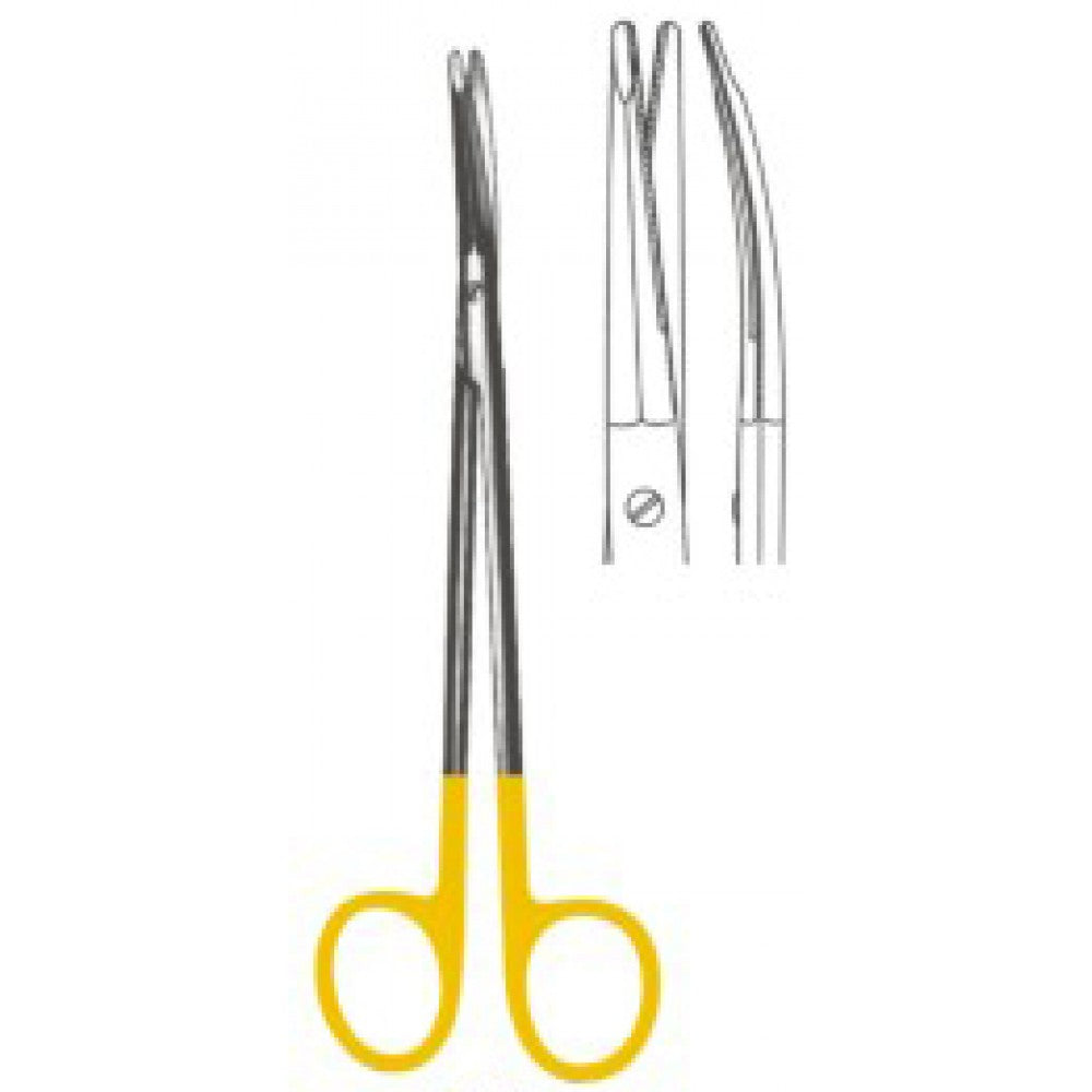 Kaye Face Lift Scissors toothed Curved 18cm Tungsten Carbide Inlays - Surgix Instruments