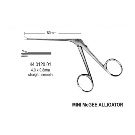 Alligator Micro Ear Forceps smooth, 4mm, 8.5cm – Surgix Instruments Otology Instrument, SKU 44.0120.01
