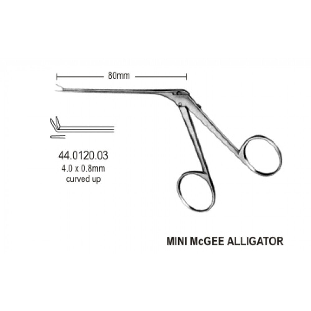 Alligator Micro Ear Forceps upward 4mm, 8.5cm – Surgix Instruments Otology Instrument, SKU 44.0120.03