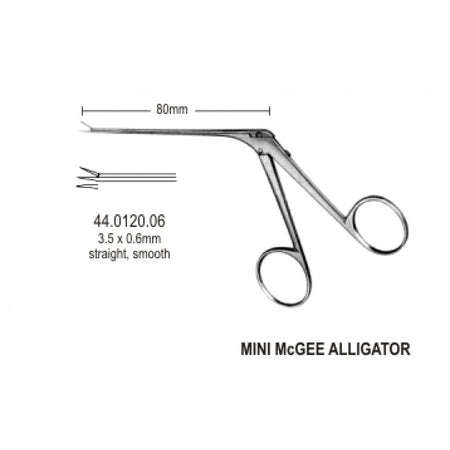 Mini McGee Alligator Ear Forceps smooth 3.5mm, 8.5cm – Surgix Instruments Otology Instrument, SKU 44.0120.06