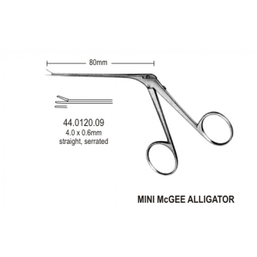 Micro Ear Forceps serr Straight 4.0x0.6mm, 8.5cm – Surgix Instruments Otology Instrument, SKU 44.0120.09