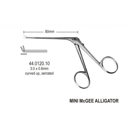 Micro Ear Forceps serr upward 3.0x0.6mm, 8.5cm – Surgix Instruments Otology Instrument, SKU 44.0120.10