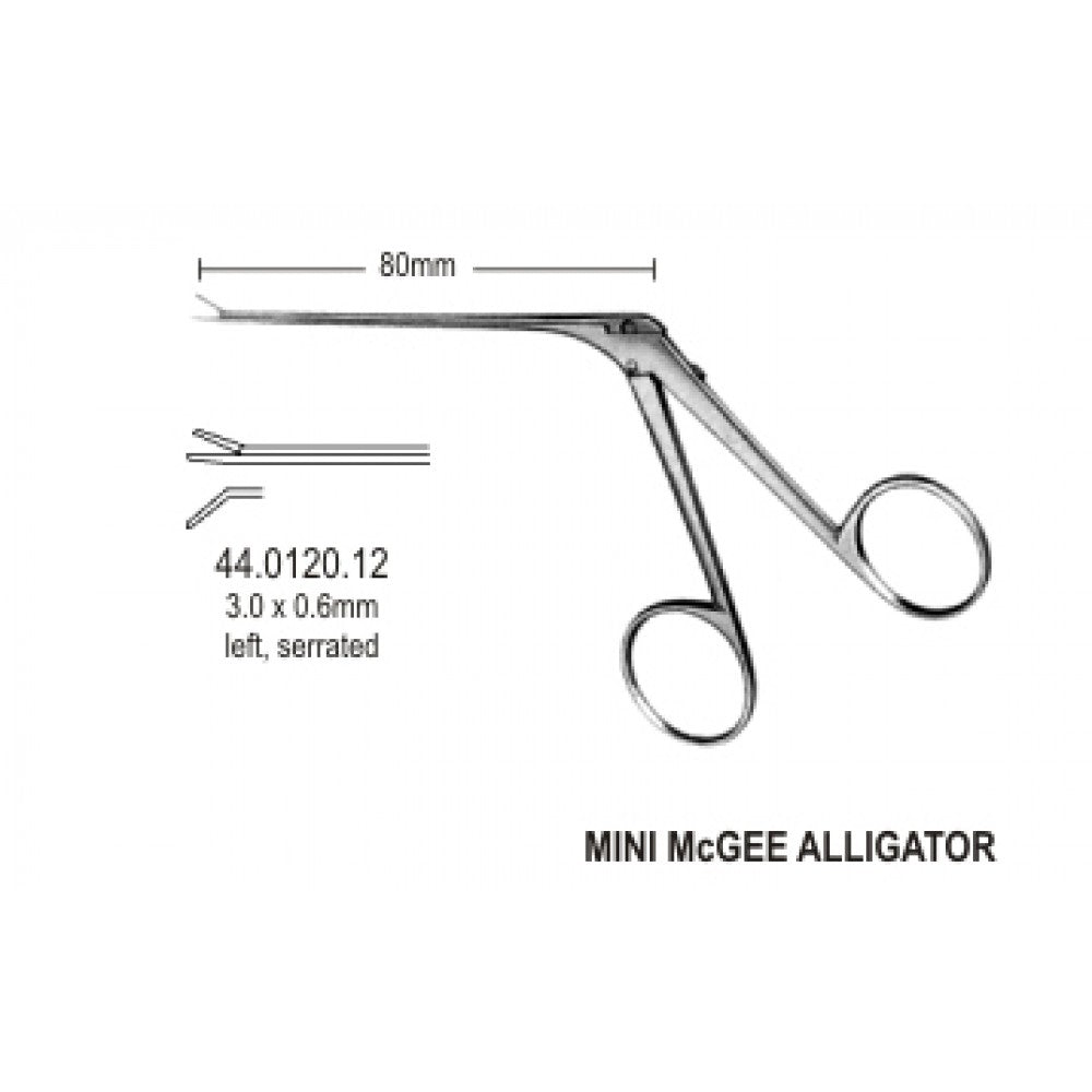 Micro Ear Forceps serr left 3.0x0.6mm, 8.5cm – Surgix Instruments Otology Instrument, SKU 44.0120.12