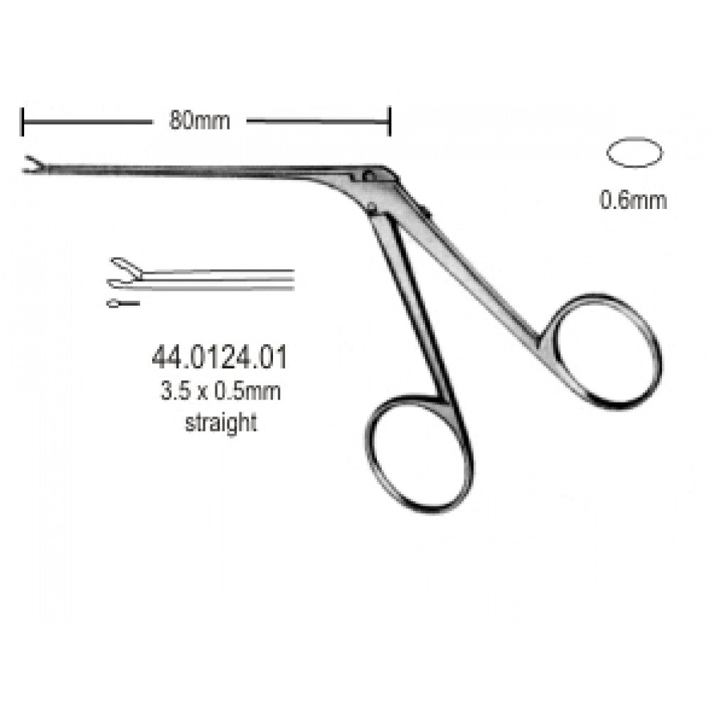 Micro cup shaped Forceps Straight 3.5x0.6mm, 8cm – Surgix Instruments Otology Instrument, SKU 44.0124.01