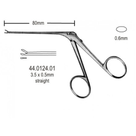 Micro cup shaped Forceps Straight 3.5x0.6mm, 8cm – Surgix Instruments Otology Instrument, SKU 44.0124.01