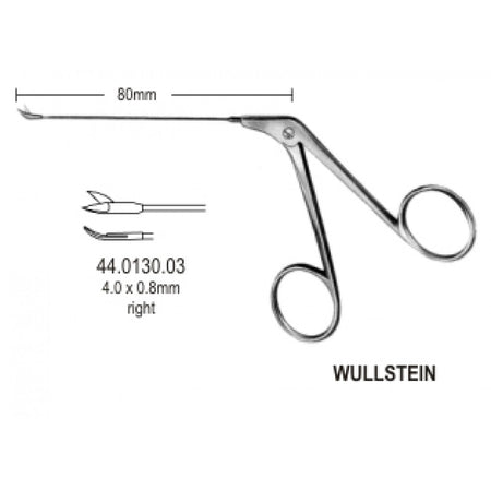 Wullstein Micro Scissors agled right, 8cm - Surgix Instruments