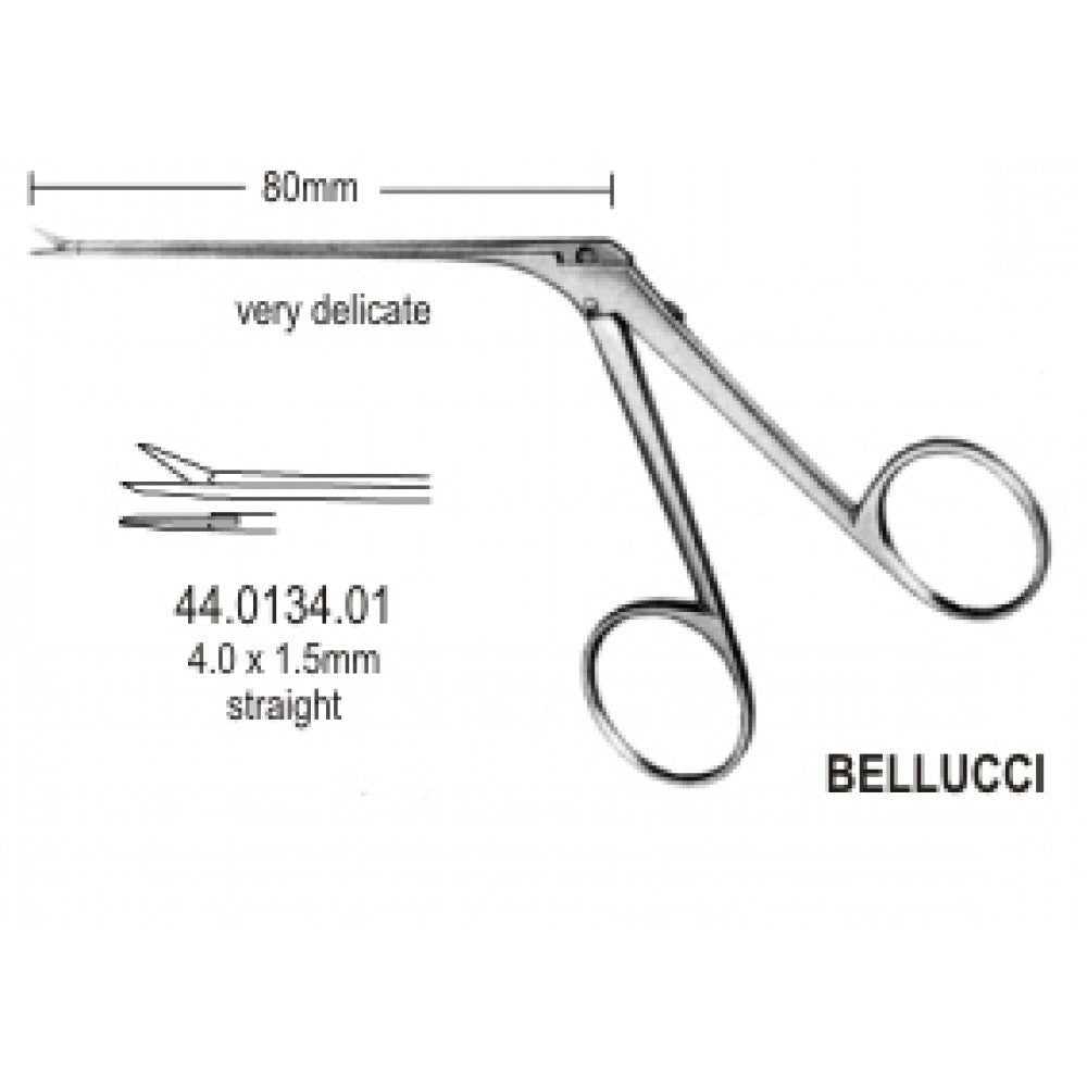 Bellucci Micro Mini Ear Scissors 4x1.5mm, 8cm - Surgix Instruments