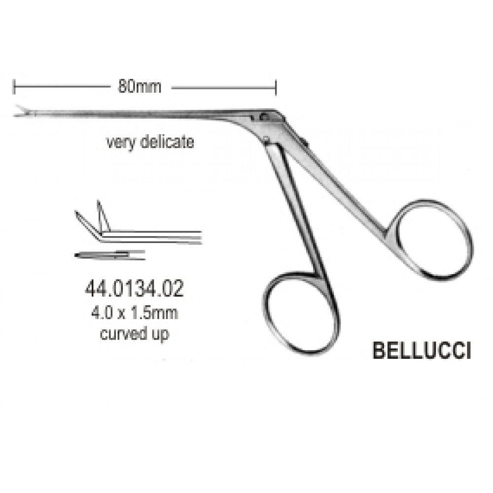 Bellucci Micro Mini Ear Scissors 4x1.5mm, 8cm - Surgix Instruments
