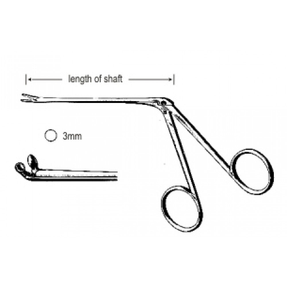 Hartmann Ear Forceps Cup Jaws up ward 3mm, 8.5cm – Surgix Instruments Otology Instrument, SKU 44.0184.03