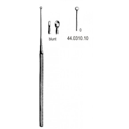 Buck Ear Curette Straight blunt, 0, 16.5cm – Surgix Instruments Otology Instrument, SKU 44.0310.10