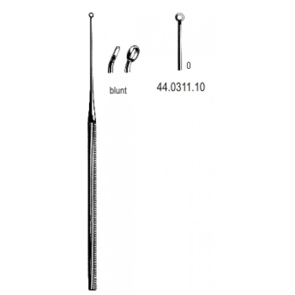 Buck Ear Curette Curved blunt, 0, 16.5cm – Surgix Instruments Otology Instrument, SKU SGX-101599
