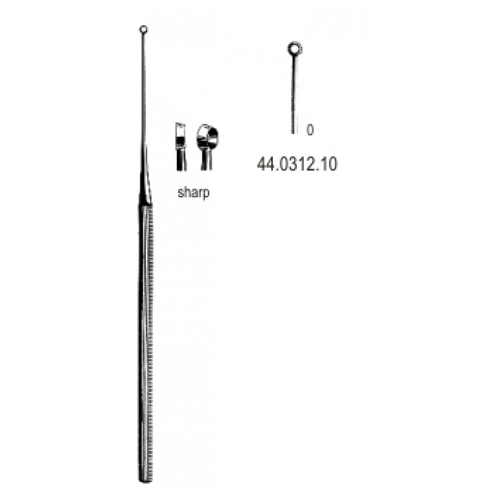 Buck Ear Curette Straight sharp, 0, 16.5cm – Surgix Instruments Otology Instrument, SKU 44.0312.10