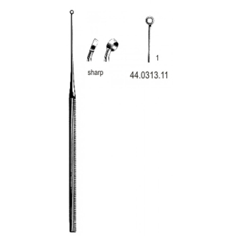 Buck Ear Curette Curved sharp, 1, 16.5cm – Surgix Instruments Otology Instrument, SKU SGX-101582