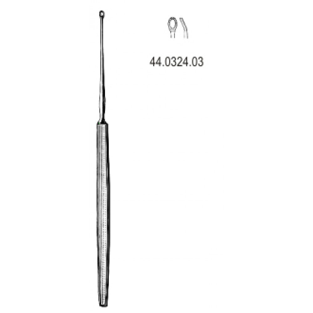 Shapleigh Ear Curette angled 1.5mm, 13cm – Surgix Instruments Otology Instrument, SKU 44.0324.03