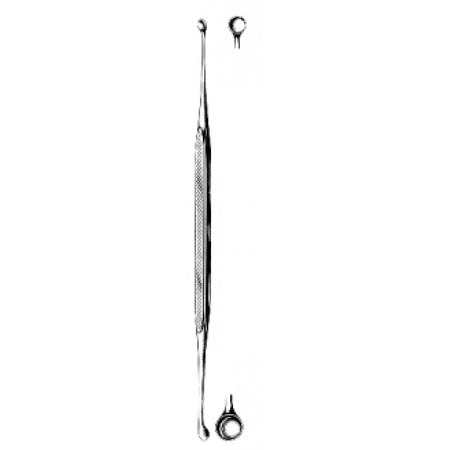 Jansen Curette D/E sharp Straight 15cm – Surgix Instruments Otology Instrument, SKU 44.0340.15