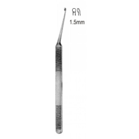 Shea Curette S/E 1.5mm angled shaft 12cm – Surgix Instruments Otology Instrument, SKU 44.0554.11