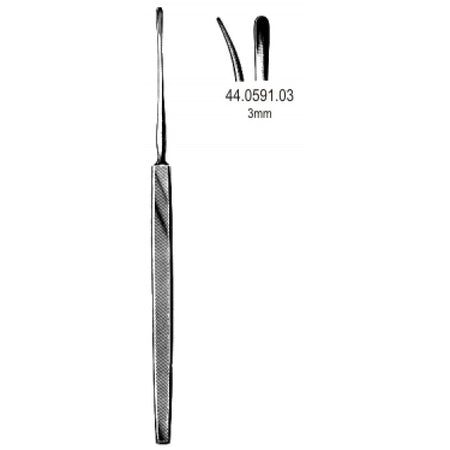 Lempert Elevator S/E Curved 3mm, 19cm – Surgix Instruments Otology Instrument, SKU 44.0591.03