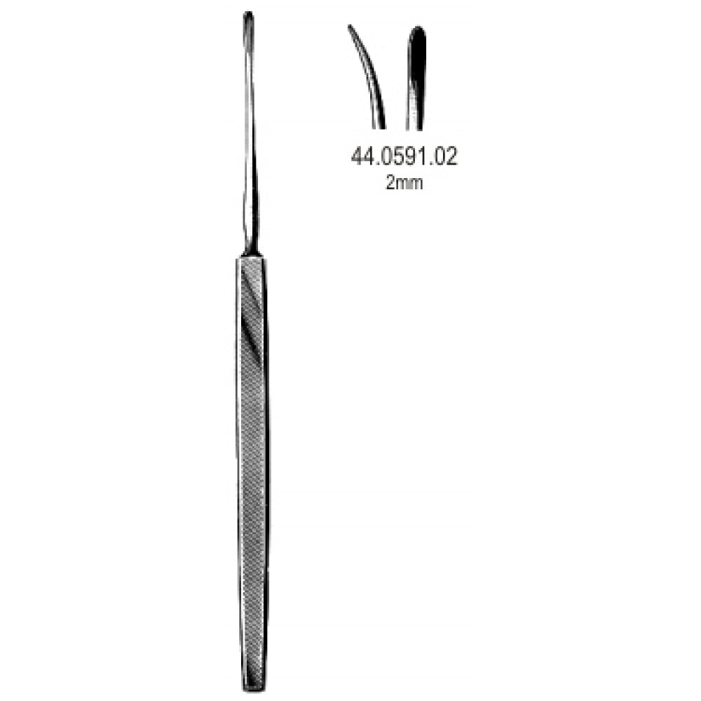 Lempert Elevator S/E Curved 2mm, 19cm – Surgix Instruments Otology Instrument, SKU 44.0591.02
