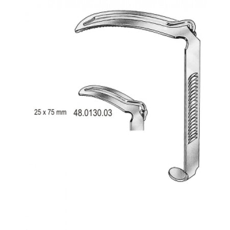 Tongue Plate for Davis Boyle Fig.3, 25x75mm – Surgix Instruments, SKU 48.0130.03