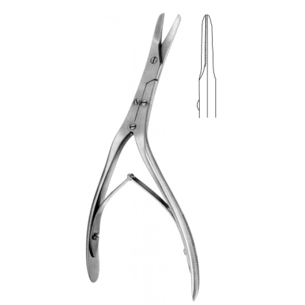 Caplan Nasal Hump Scissors Angled saw edge 215mm - Surgix Instruments