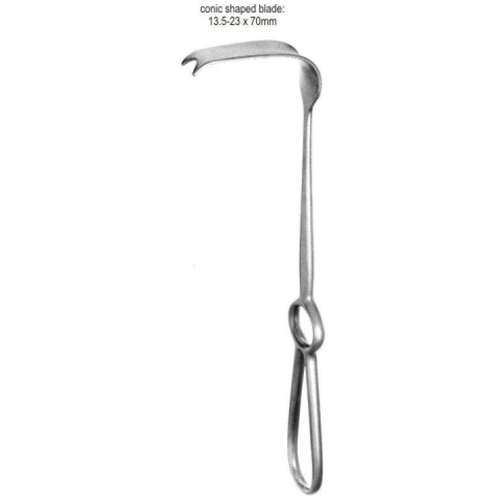 Obwegeser Alveolar Retractor 13.5-23x70mm, 22cm - Surgix Instruments Stainless Steel Medical Instrument