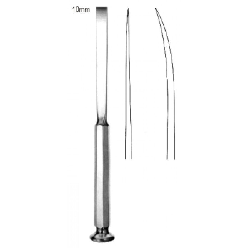 Bone Graft Osteotome Curved 10mm, 20cm - Surgix Instruments Stainless Steel Medical Instrument