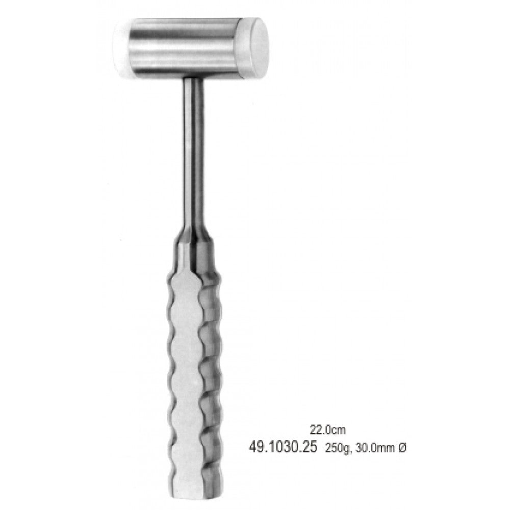 Bone Mallet with exchange face 250g 30mm 22cm - Surgix Instruments Stainless Steel Medical Instrument