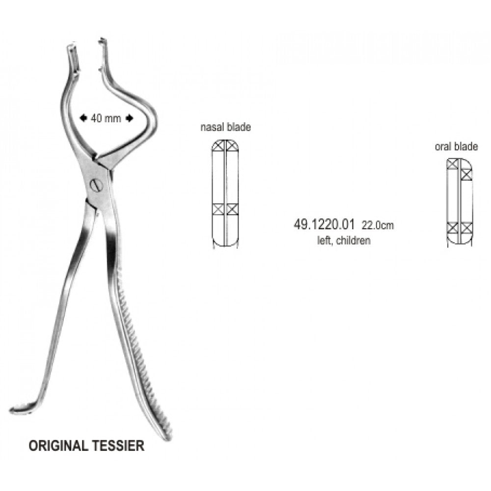 Tessier Disimpaction Forceps left child 22cm - Surgix Instruments Stainless Steel Medical Instrument