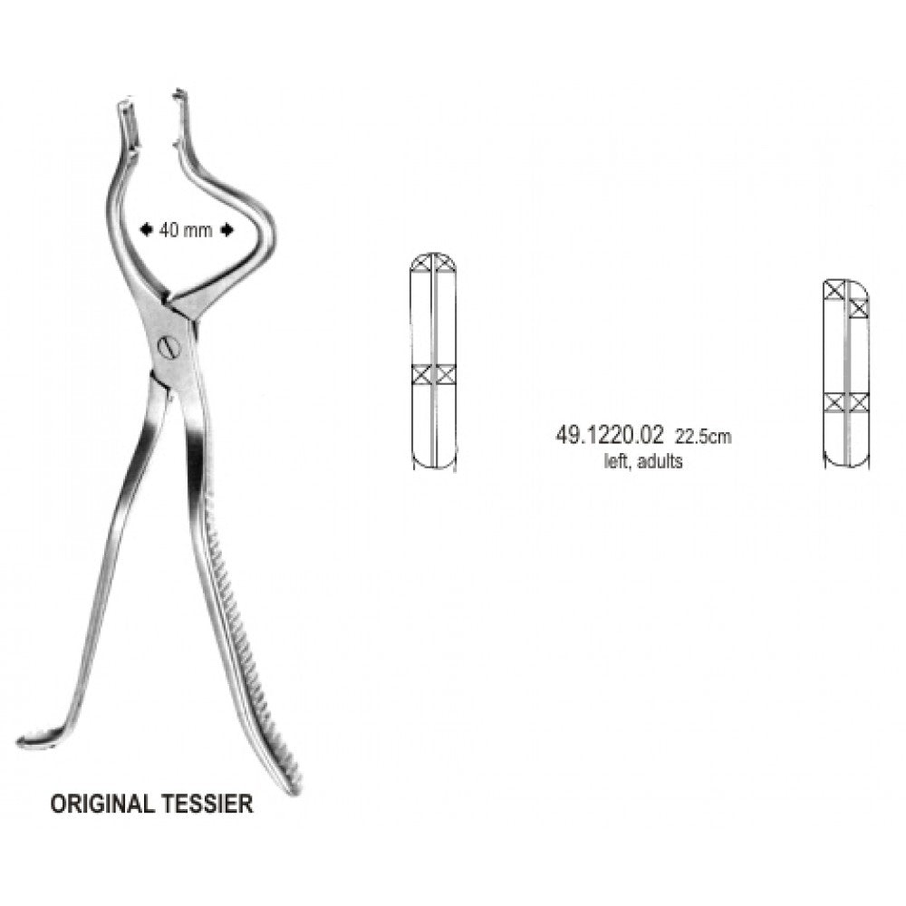 Tessier Disimpaction Forceps left 22.5cm - Surgix Instruments Stainless Steel Medical Instrument