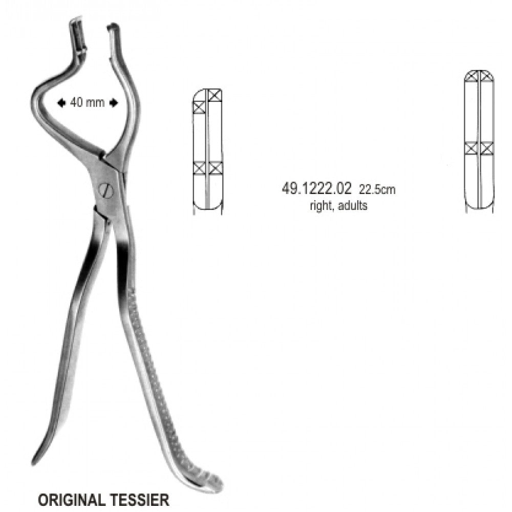 Tessier Disimpaction Forceps right 22.5cm - Surgix Instruments Stainless Steel Medical Instrument