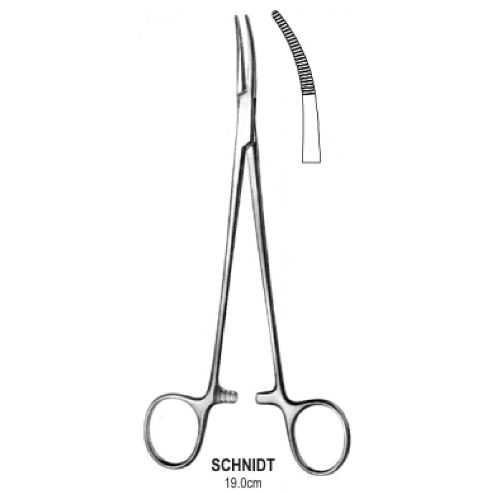 Schnidt Tonsil Forceps closed ring S/Curved 19cm – Surgix Instruments Tonsil Instrument, SKU 50.0200.19