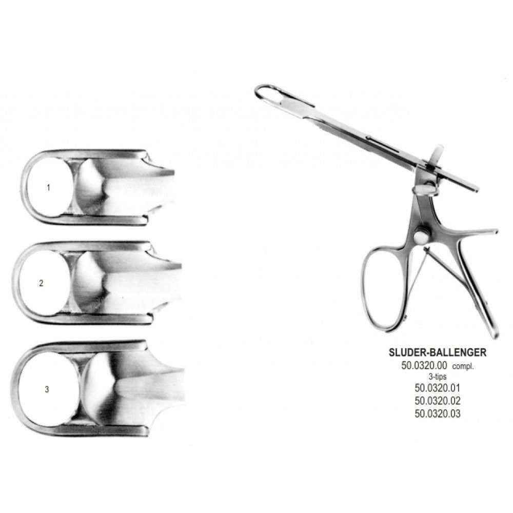 Sluder-Ballenger Tonsillotome w/3 blades – Surgix Instruments Tonsil Instrument, SKU 50.0320.00