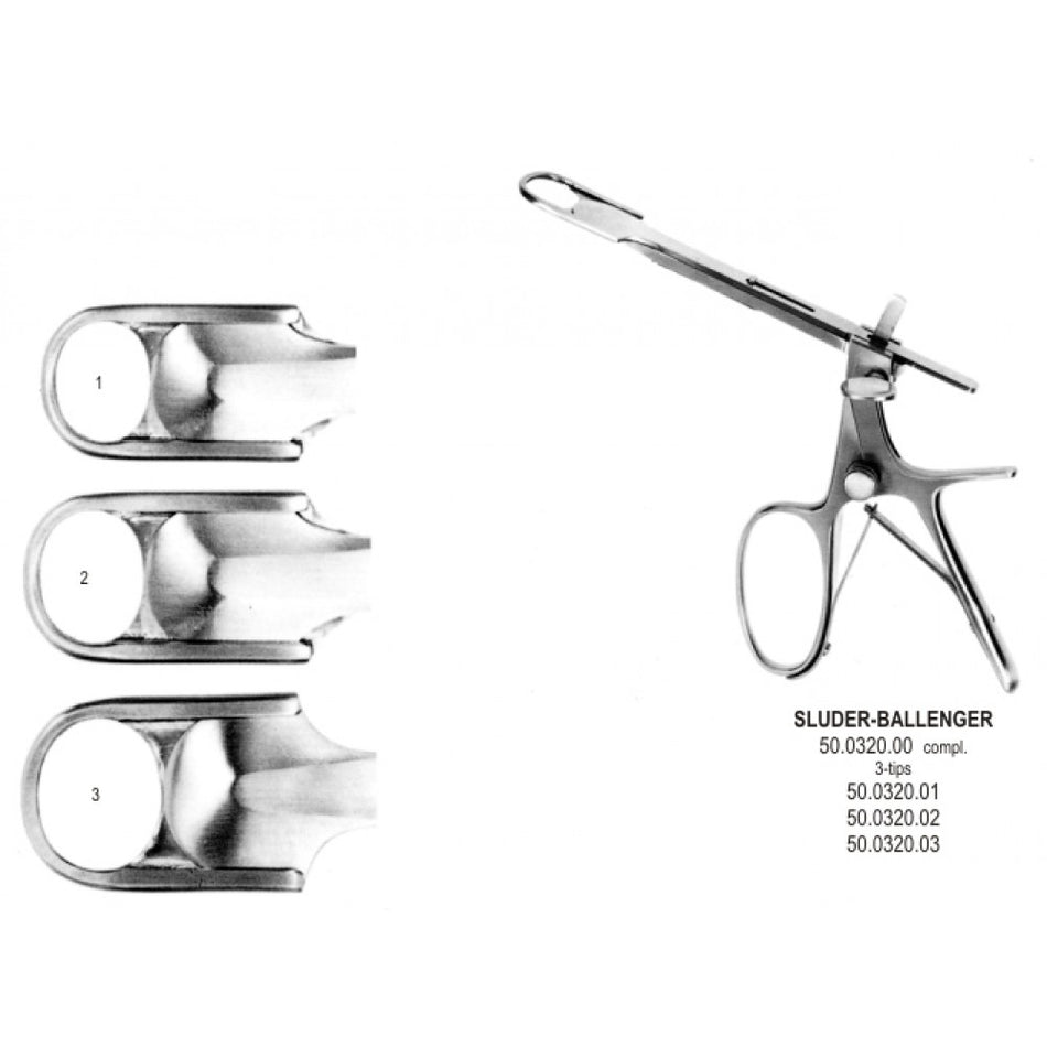 Sluder-Ballenger Tonsillotome w/3 blades – Surgix Instruments Tonsil Instrument, SKU 50.0320.00