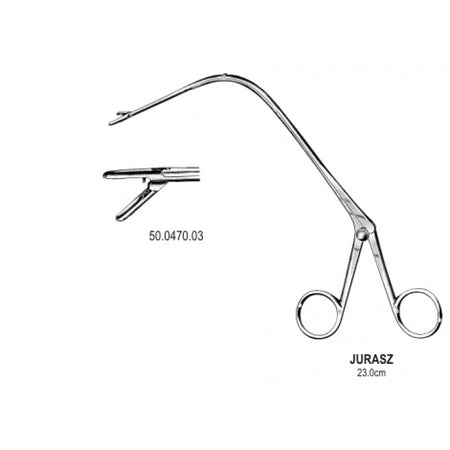 JURASZ Larynx Forceps downward 23cm, Fig.3 – Surgix Instruments Tonsil Instrument, SKU 50.0470.03