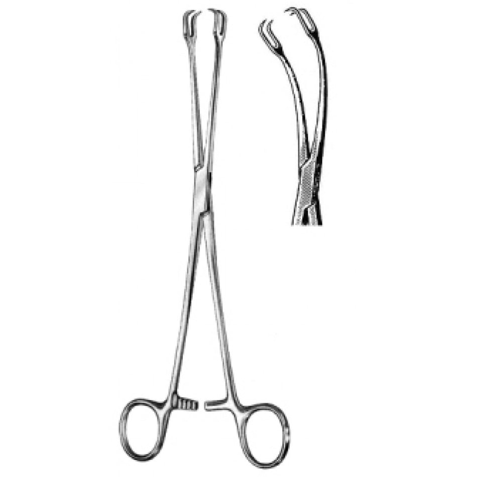 Schroeder Vulsellum Fcps side cvd 2x2T, 24cm – Surgix Instruments vulsellum forceps, SKU 60.0601.24
