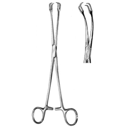 Schroeder Vulsellum Fcps cvd 2x2T 24cm – Surgix Instruments vulsellum forceps, SKU 60.0603.24