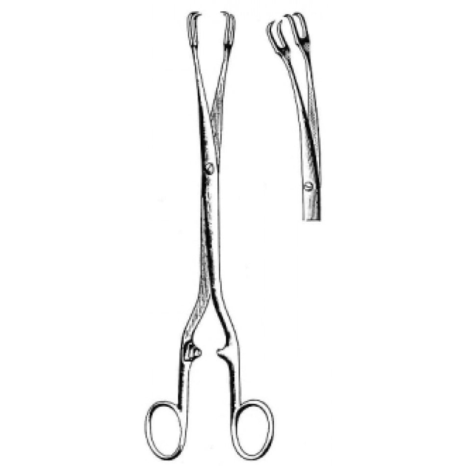 Schroeder Vulsellum Fcps angled S/J 26cm – Surgix Instruments vulsellum forceps, SKU 60.0607.26