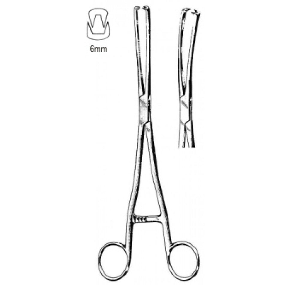 Museux Vulsellum Fcps str 2x2T 6mm 24cm – Surgix Instruments vulsellum forceps, SKU 60.0634.06
