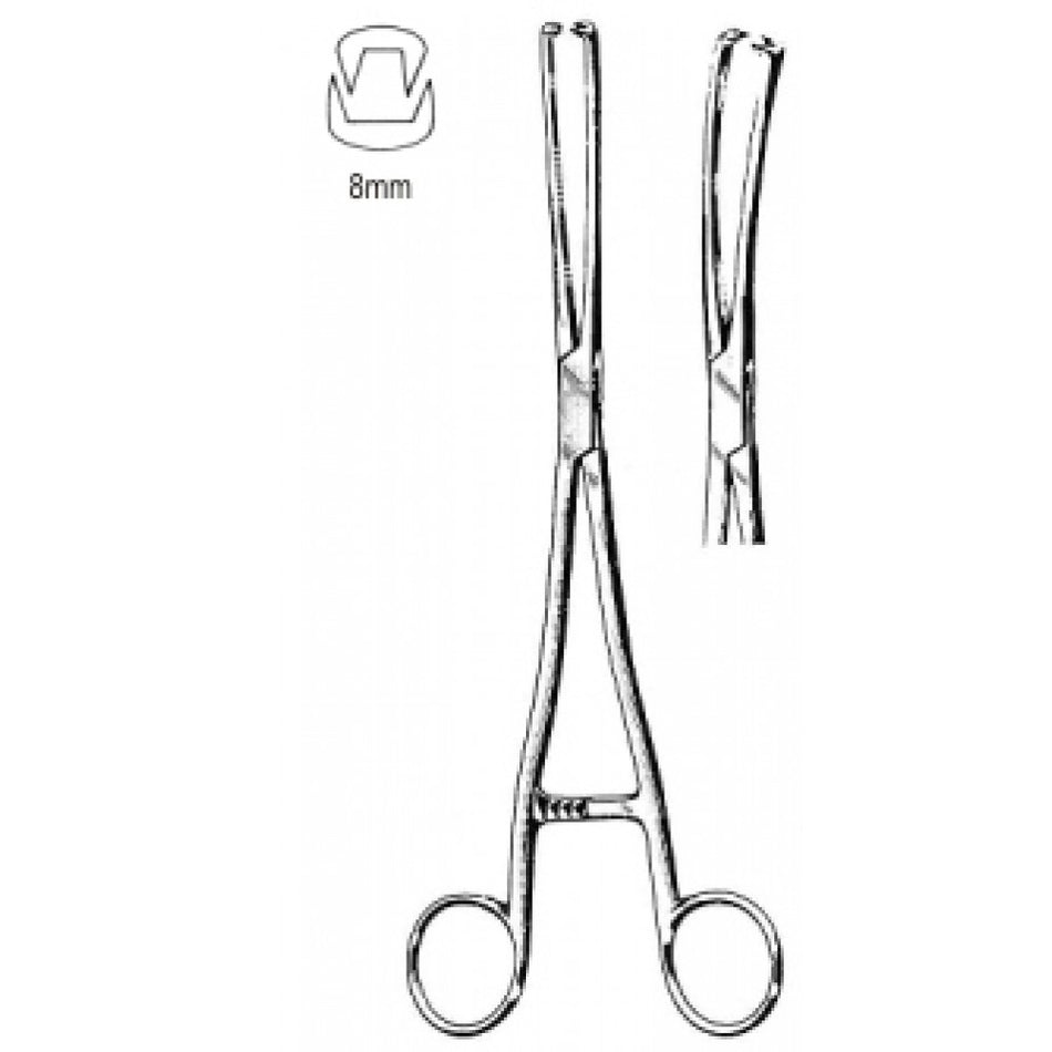 Museux Vulsellum Fcps cvd 2x2T 8mm 24cm – Surgix Instruments vulsellum forceps, SKU 60.0635.08