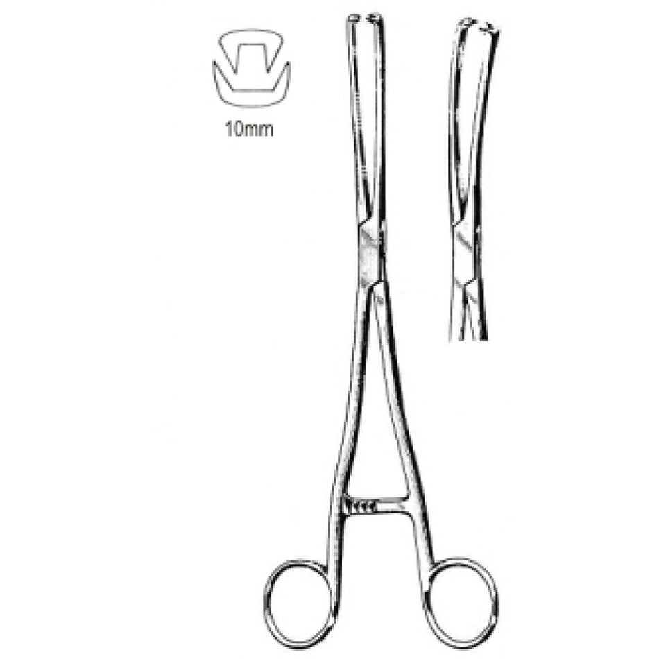 Museux Vulsellum Fcps cvd 2x2T 10mm 24cm – Surgix Instruments vulsellum forceps, SKU 60.0635.10