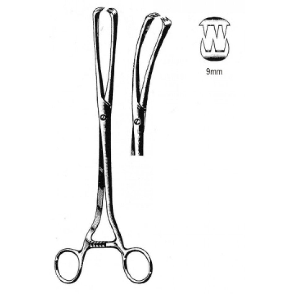 Museux Vulsellum Fcps str S/J 3x3T 9mm, 26cm – Surgix Instruments vulsellum forceps, SKU 60.0638.09
