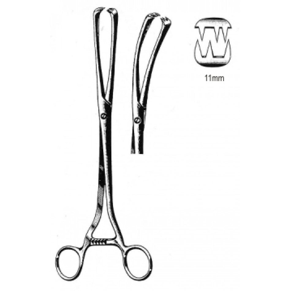 Museux Vulsellum Fcps cvd S/J 3x3T 11mm, 26cm – Surgix Instruments vulsellum forceps, SKU 60.0639.11