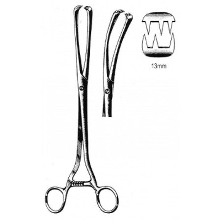 Museux Vulsellum Fcps cvd S/J 3x3T 13mm, 26cm – Surgix Instruments vulsellum forceps, SKU 60.0639.13