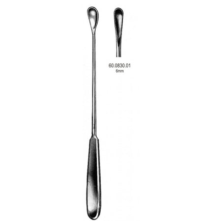Gourdet Uterine Scoop blunt 6mm, 28cm – Surgix Instruments uterine curettes and scoops, SKU 60.0830.01