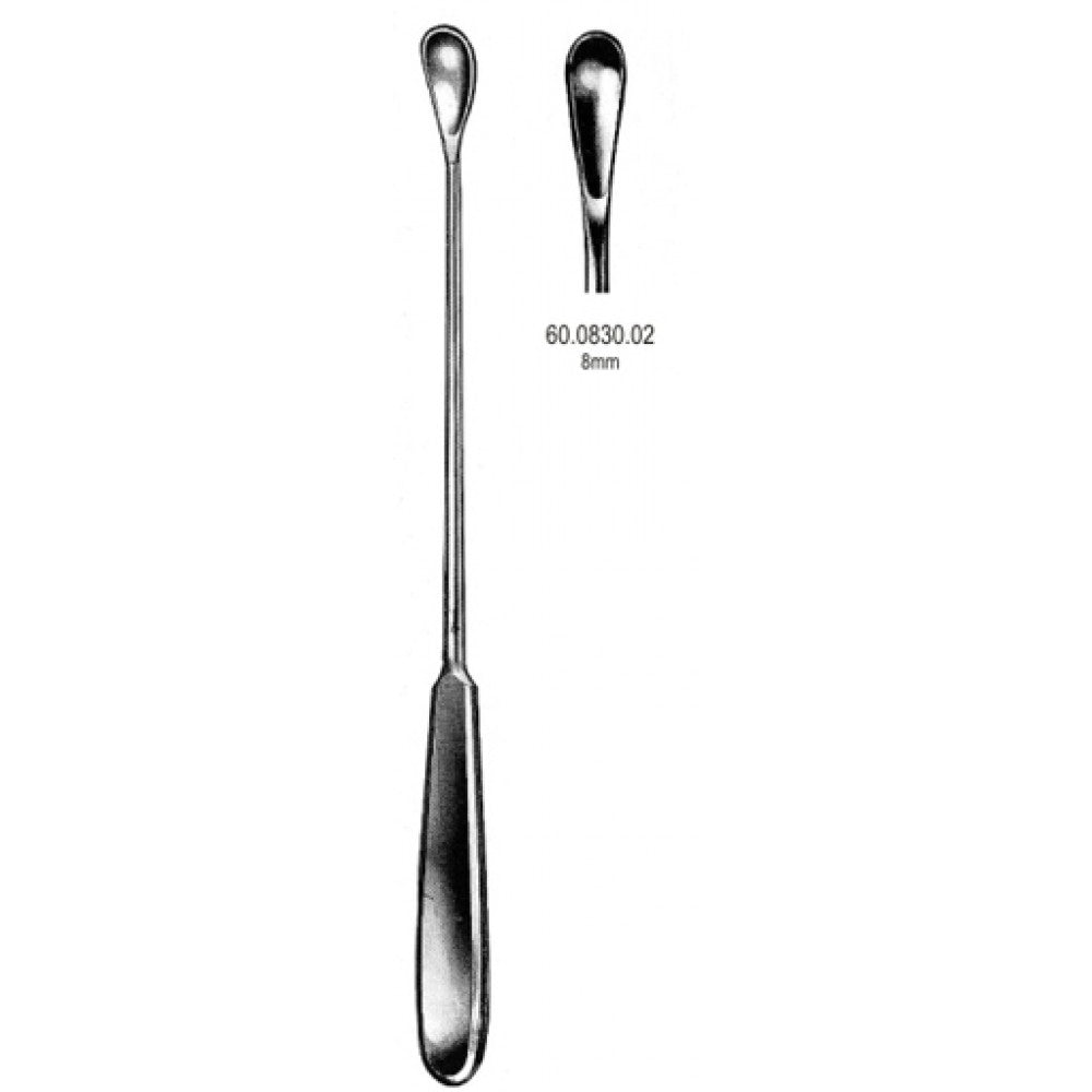 Gourdet Uterine Scoop blunt 8mm, 28cm – Surgix Instruments uterine curettes and scoops, SKU 60.0830.02
