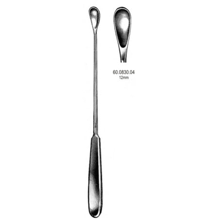 Gourdet Uterine spoon blunt 12mm, 28cm – Surgix Instruments uterine curettes and scoops, SKU 60.0830.04