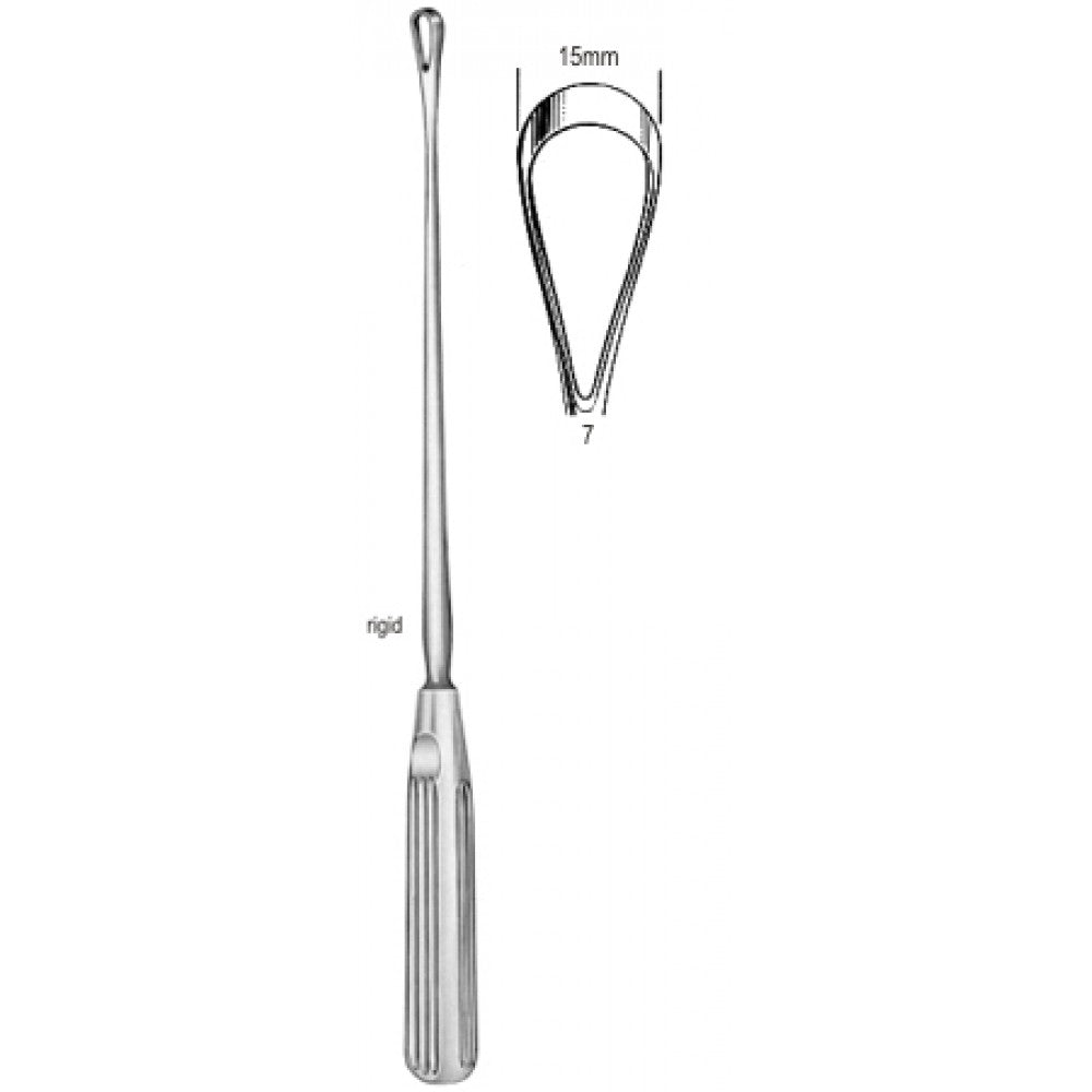 Sims Uterine Curette rig. sh 15mm 31cm Fig.7 – Surgix Instruments uterine curettes and scoops, SKU 60.0840.15