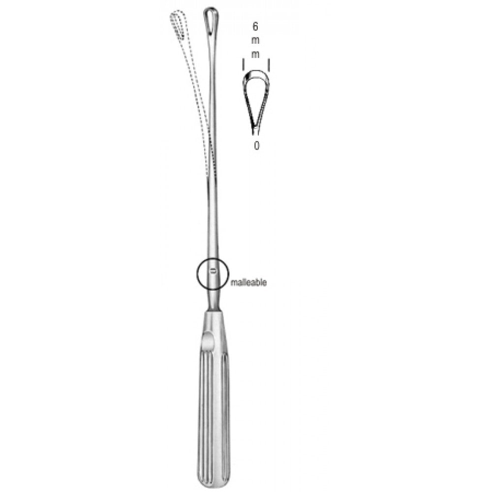 Sims Uterine Curette mal. sh 6mm 31cm Fig.0 – Surgix Instruments uterine curettes and scoops, SKU 60.0844.06